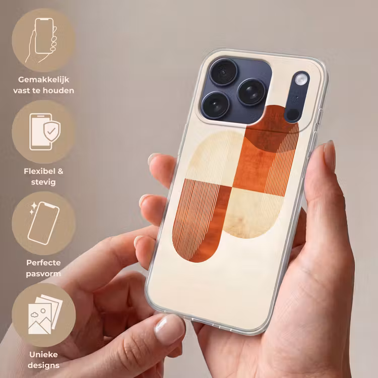 Bogen - Beige - Vormen Telefoonhoesje iPhone 17 Pro klein -sfeer3_NL