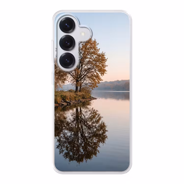 Bomen - Reflectie - Water - Zonsopgang - Serene Telefoonhoesje Samsung Galaxy S26 klein -3d