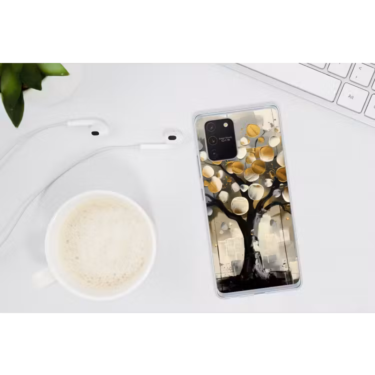 Boom - Abstract - Beige - Goud - Zwart Telefoonhoesje Samsung Galaxy S10 Lite klein -oordopS10Lite
