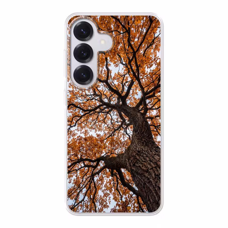 Boom - Bladerdak - Herfst - Oranje - Sfeervol Telefoonhoesje Samsung Galaxy S26 klein -3d