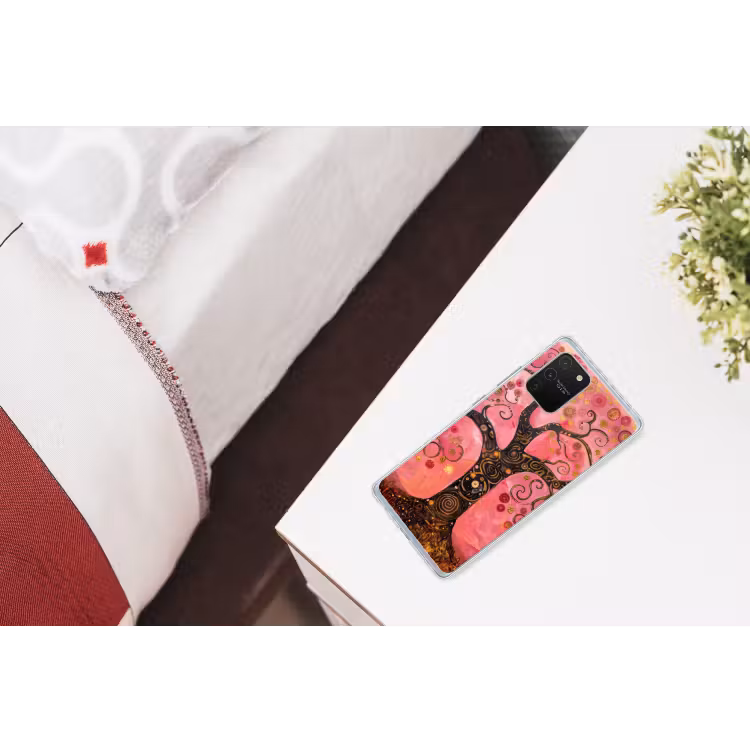 Boom - Levensboom - Roze - Goud Telefoonhoesje Samsung Galaxy S10 Lite klein -kamerS10Lite