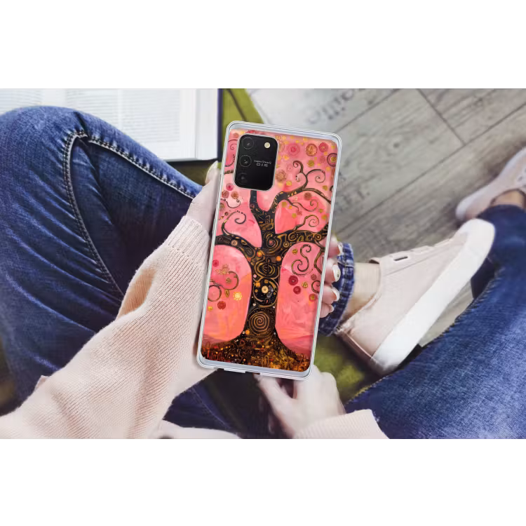 Boom - Levensboom - Roze - Goud Telefoonhoesje Samsung Galaxy S10 Lite klein -handS10Lite