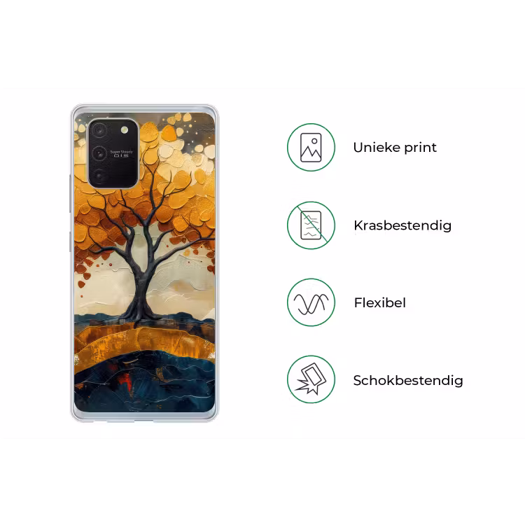 Boom - Natuur - Goud - Modern Telefoonhoesje Samsung Galaxy S10 Lite klein -specsS10Lite
