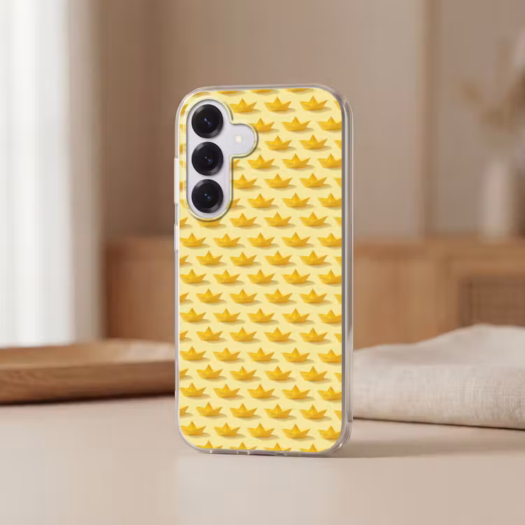 Bootjes - Origami - Creatief - Geel Telefoonhoesje Samsung Galaxy S26 klein 975 -sfeer2