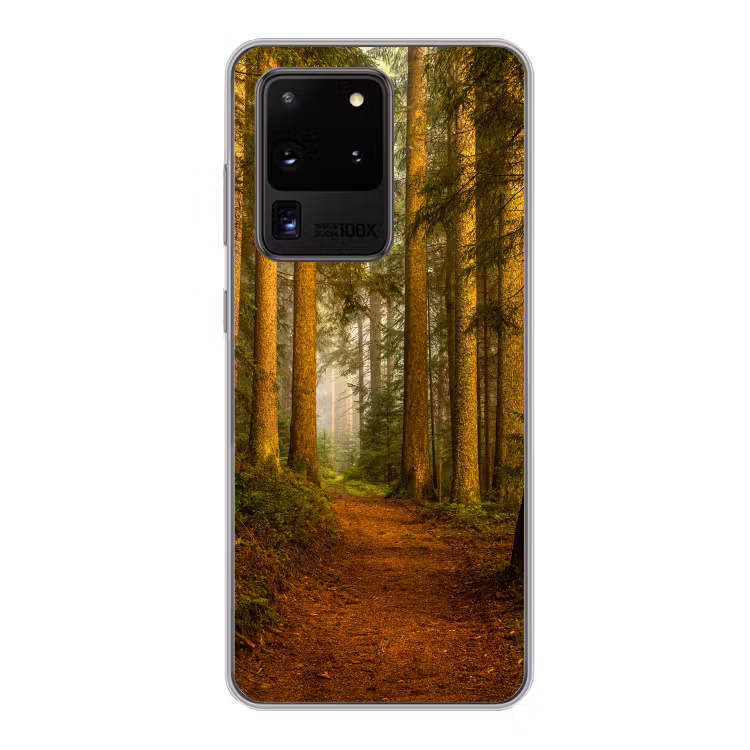 Bos - Natuur - Bomen - Landschap Telefoonhoesje Samsung Galaxy S20 Ultra klein -3d