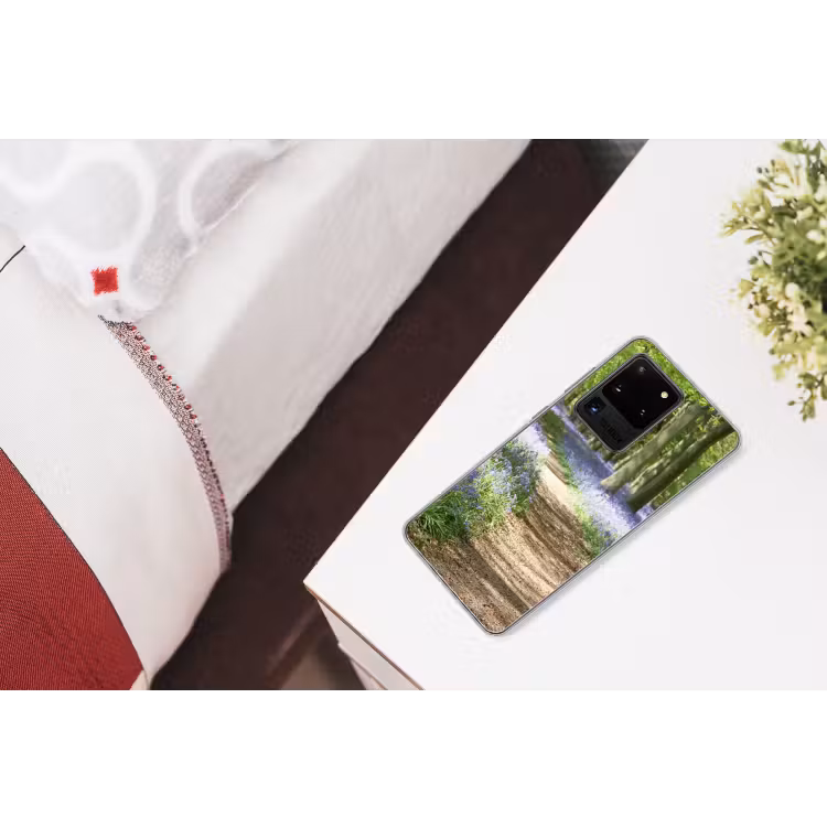 Bos - Pad - Bloemen - Paars - Groen - Natuur Telefoonhoesje Samsung Galaxy S20 Ultra klein -kamerS20Ultra