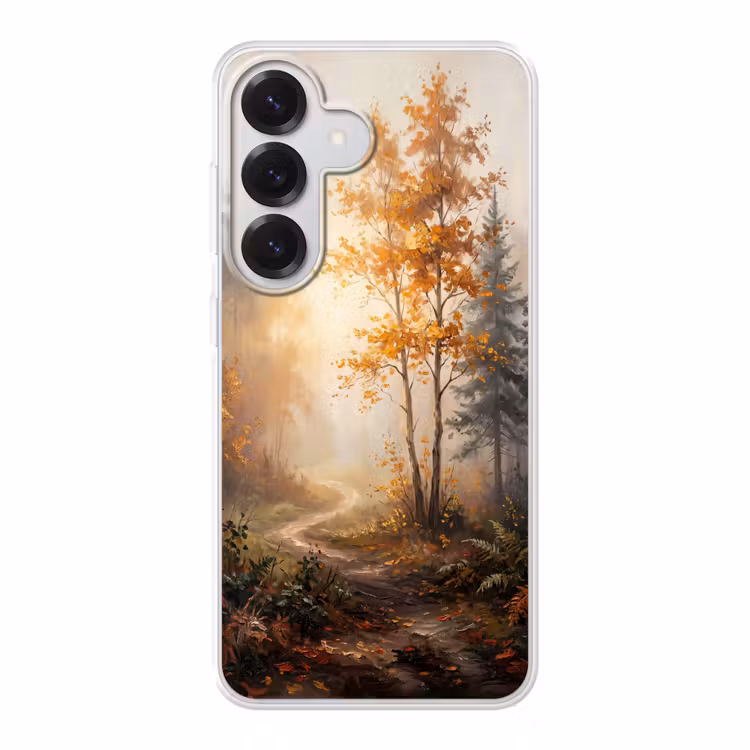 Bospad - Herfstbladeren - Natuur - Schilderachtig - Oranje Telefoonhoesje Samsung Galaxy S26 klein -3d