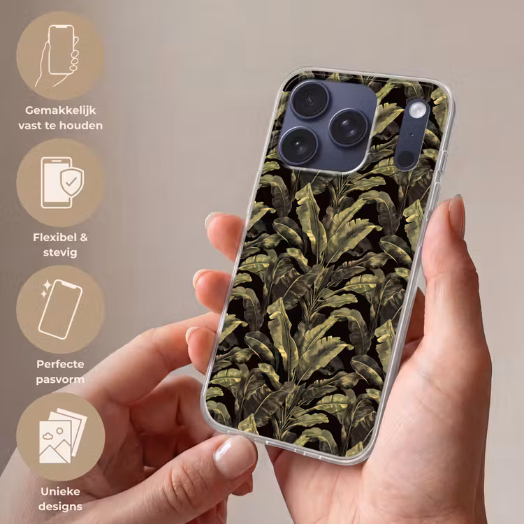 Botanisch - Bladeren - Groen Telefoonhoesje iPhone 17 Pro klein 878 -sfeer3_NL
