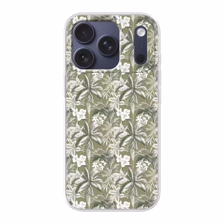 Botanisch - Bloemen - Groen Telefoonhoesje iPhone 17 Pro klein 878 -3d