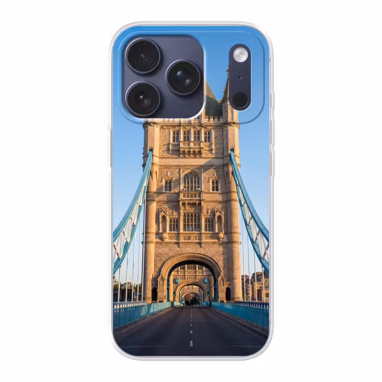 Brug - Toren - Architectuur - Klassiek - Blauw Telefoonhoesje iPhone 17 Pro klein -3d