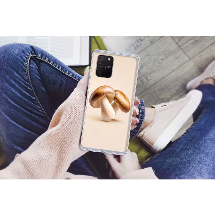 Champignons - Zacht - Beige Telefoonhoesje Samsung Galaxy S10 Lite klein -handS10Lite
