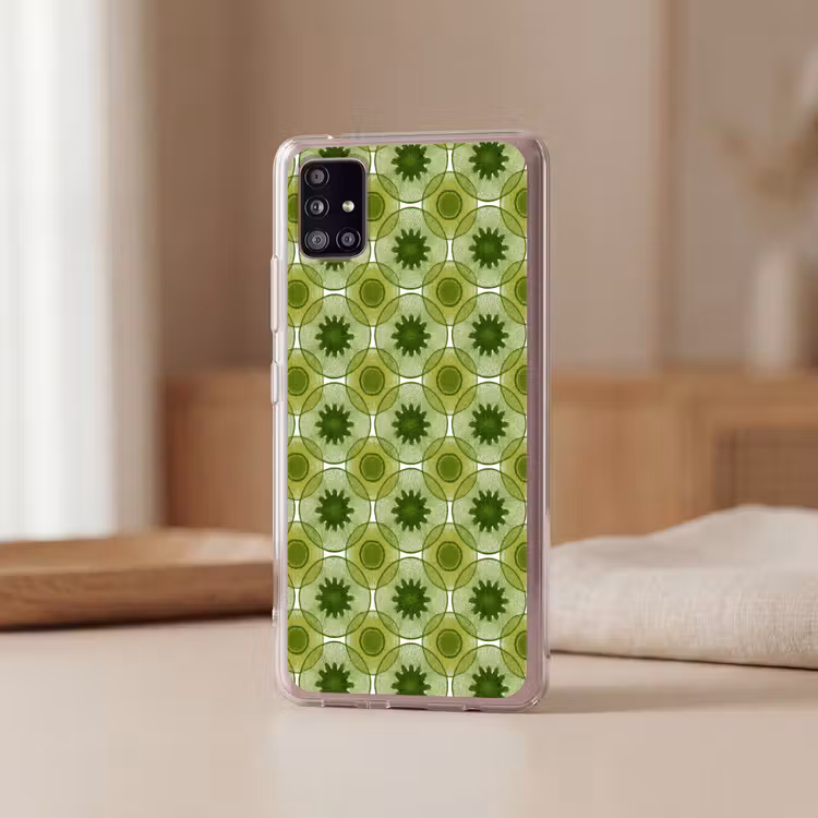 Cirkels - Patroon - Groen Telefoonhoesje Samsung Galaxy A51 5G klein 373 -sfeer2