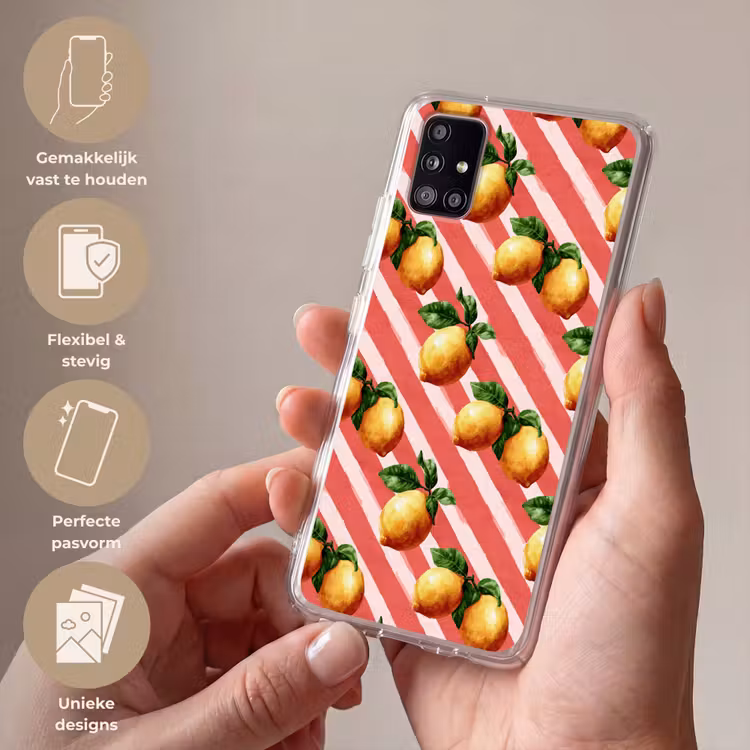Citroen - Geïllustreerd - Oranje Telefoonhoesje Samsung Galaxy A51 5G klein 373 -sfeer3_NL