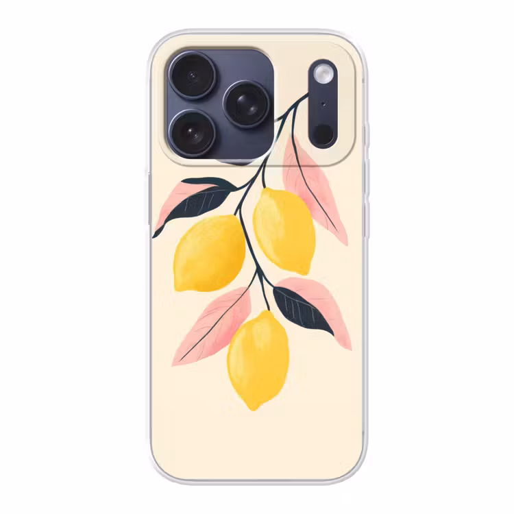 Citroenen - Felgeel - Tak - Bladeren Telefoonhoesje iPhone 17 Pro klein -3d
