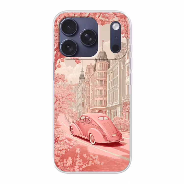 City - Car - Pink Telefoonhoesje iPhone 17 Pro klein -3d