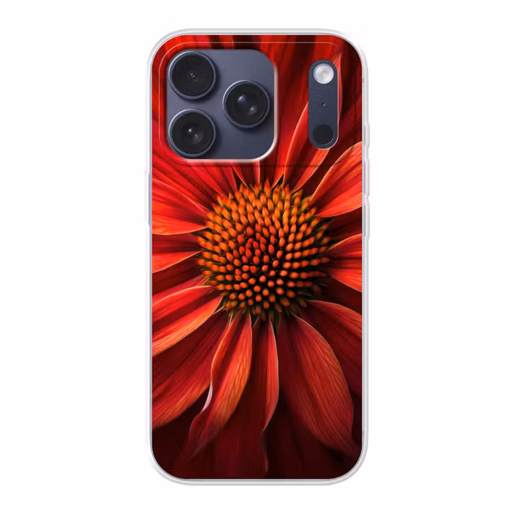 Close up - Bloem- Rood Telefoonhoesje iPhone 17 Pro klein -3d