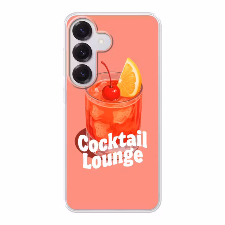 Cocktail Lounge - Glas - Koraal Telefoonhoesje Samsung Galaxy S26 klein -3d