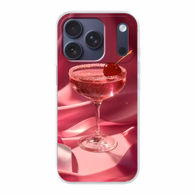 Cocktail - Pink - Luxe Telefoonhoesje iPhone 17 Pro klein -3d