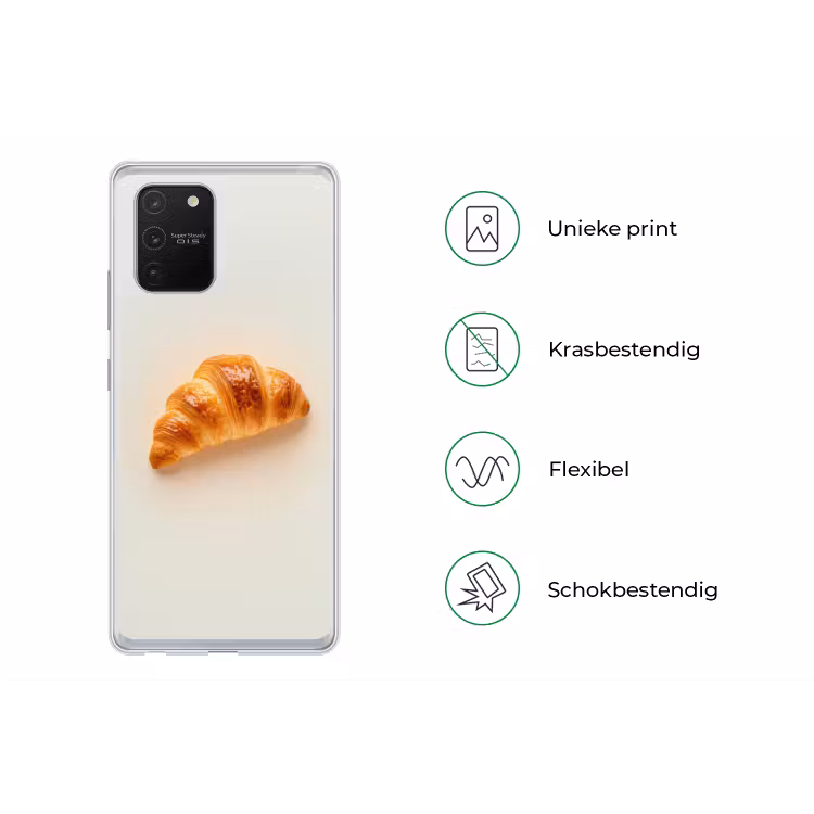 Croissant - Brood - Beige Telefoonhoesje Samsung Galaxy S10 Lite klein -specsS10Lite