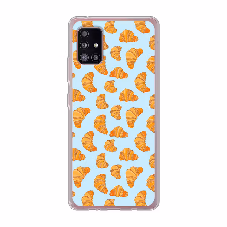 Croissant - Speels - Blauw Telefoonhoesje Samsung Galaxy A51 5G klein 373 -3d