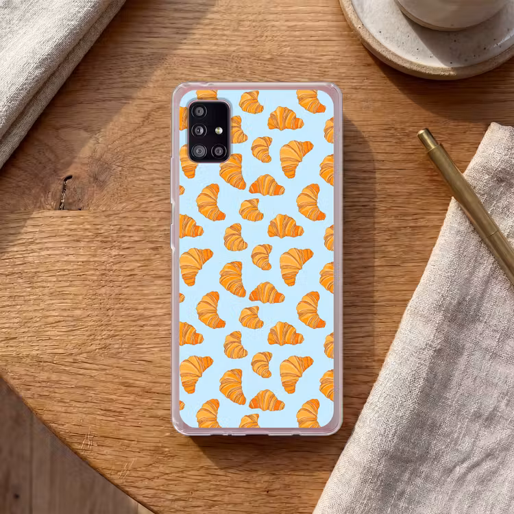 Croissant - Speels - Blauw Telefoonhoesje Samsung Galaxy A51 5G klein 373 -sfeer1