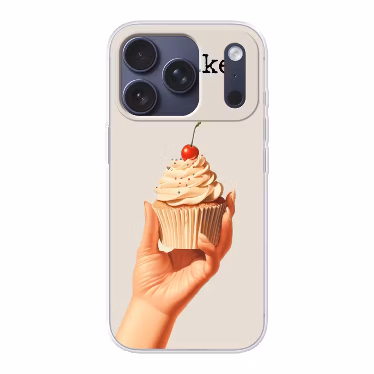 Cupcake - Zoet - Kers Telefoonhoesje iPhone 17 Pro klein -3d