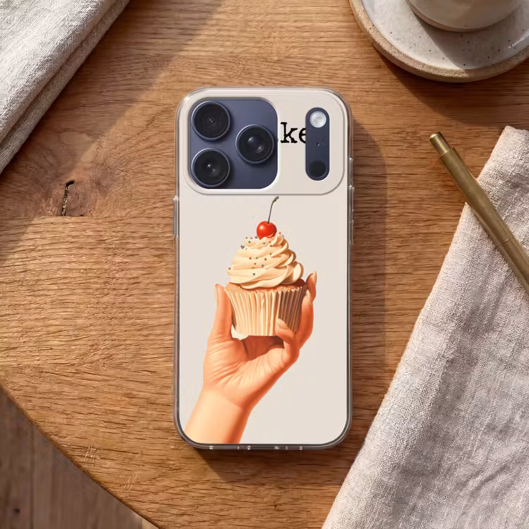 Cupcake - Zoet - Kers Telefoonhoesje iPhone 17 Pro klein -sfeer1
