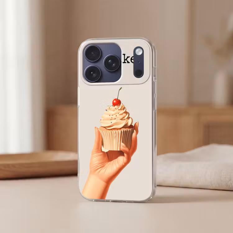 Cupcake - Zoet - Kers Telefoonhoesje iPhone 17 Pro klein -sfeer2