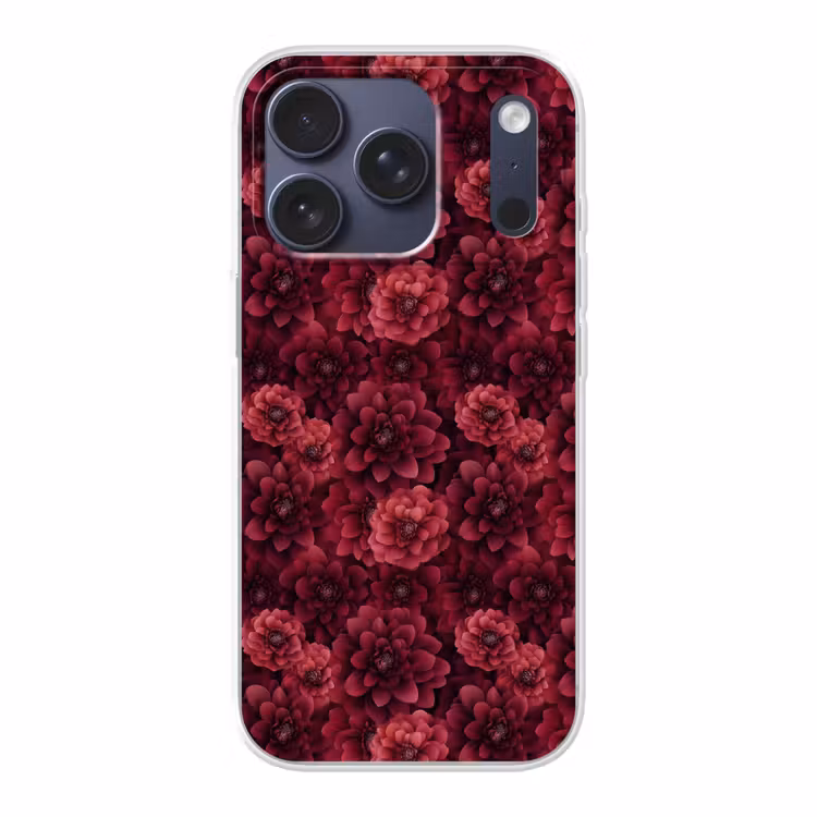 Dahlias - Bloemen - Rood Telefoonhoesje iPhone 17 Pro klein 878 -3d