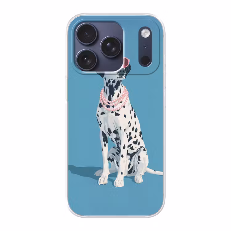 Dalmatiër - Zonnebril - Blauw Telefoonhoesje iPhone 17 Pro klein -3d