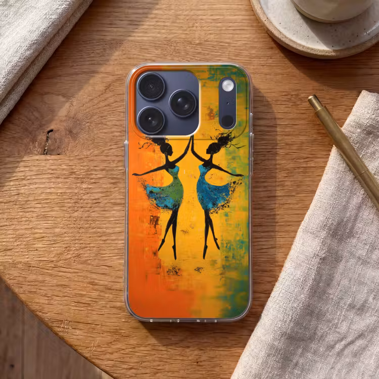 Dansen - Vrouwen - Verfstructuur Telefoonhoesje iPhone 17 Pro klein -sfeer1