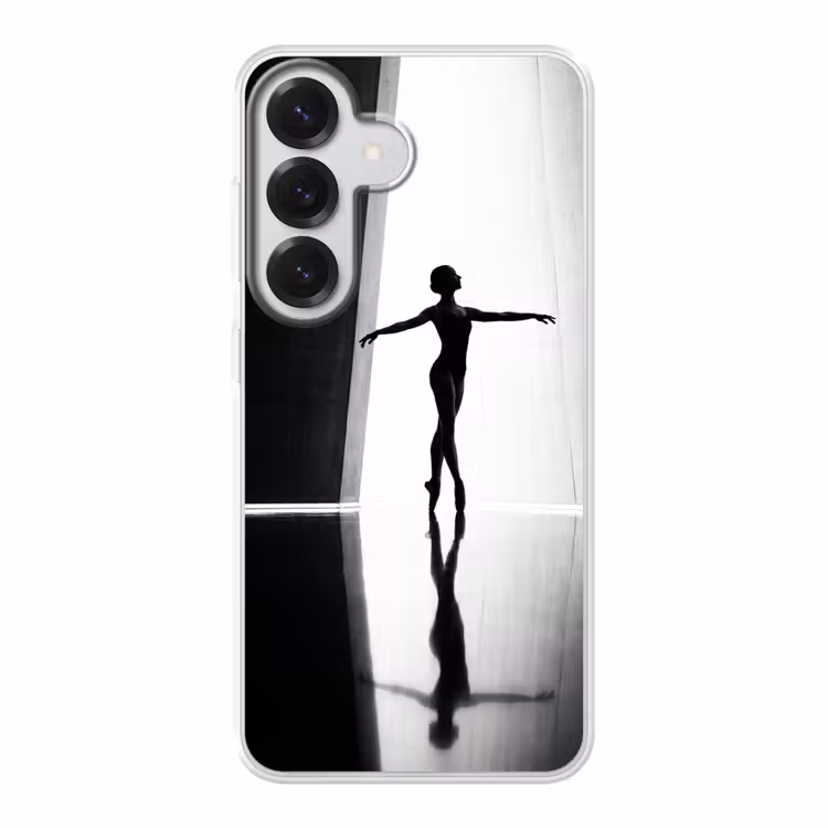 Danser - Silhouette - Kunst - Modern - Zwart-wit Telefoonhoesje Samsung Galaxy S26 klein -3d