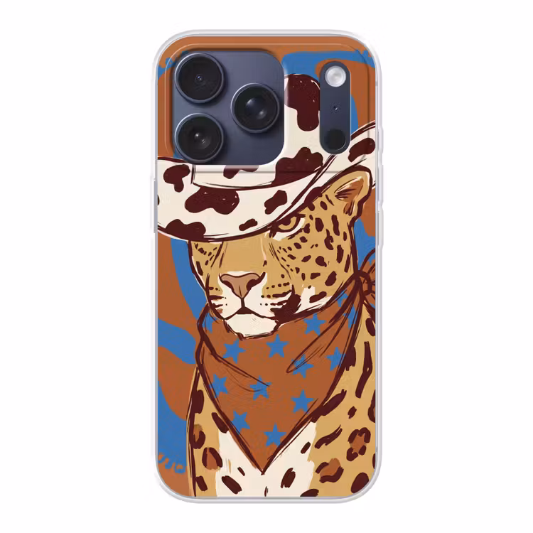 Dieren - Cowboyhoed - Modern - Illustratie - Bruin Telefoonhoesje iPhone 17 Pro klein -3d