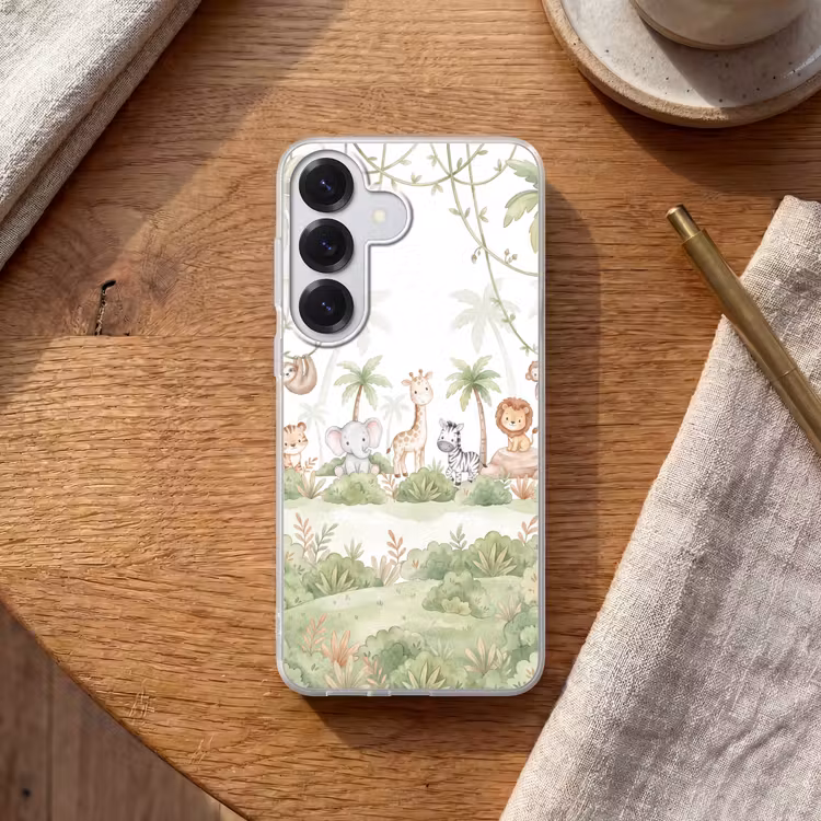 Dieren - Jungle - Pastel Telefoonhoesje Samsung Galaxy S26 klein -sfeer1