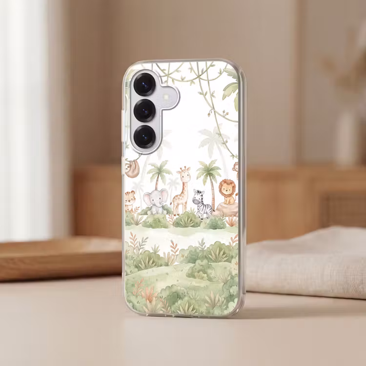 Dieren - Jungle - Pastel Telefoonhoesje Samsung Galaxy S26 klein -sfeer2