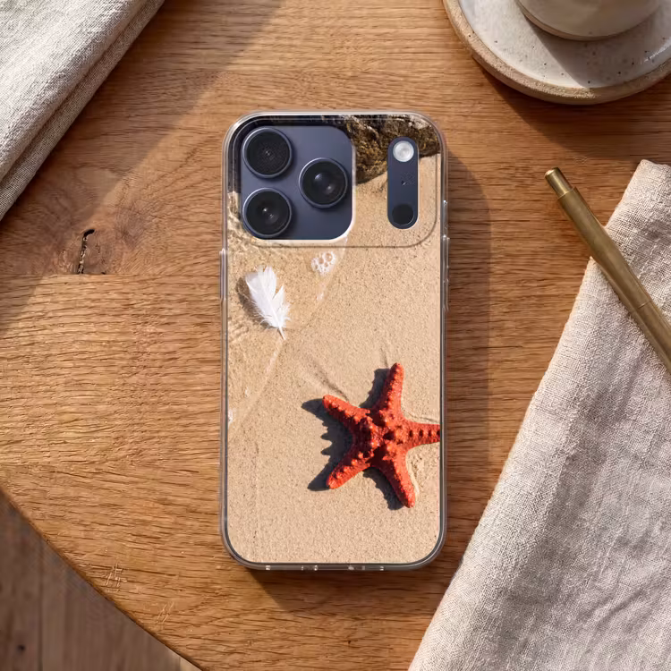 Dieren - Strand - Zee - Natuur - Rood Telefoonhoesje iPhone 17 Pro klein -sfeer1