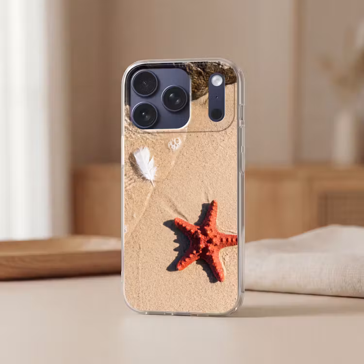 Dieren - Strand - Zee - Natuur - Rood Telefoonhoesje iPhone 17 Pro klein -sfeer2