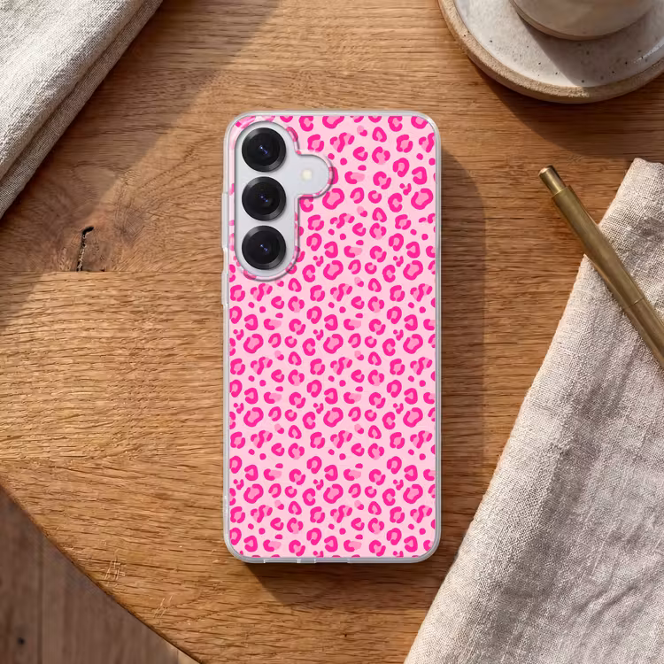 Dierenprint - Patroon - Abstract - Modern - Roze Telefoonhoesje Samsung Galaxy S26 klein -sfeer1