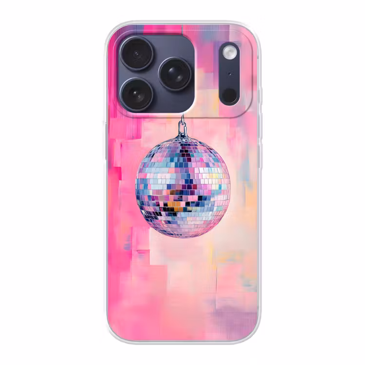 Discobal - Pink - Verf Telefoonhoesje iPhone 17 Pro klein -3d