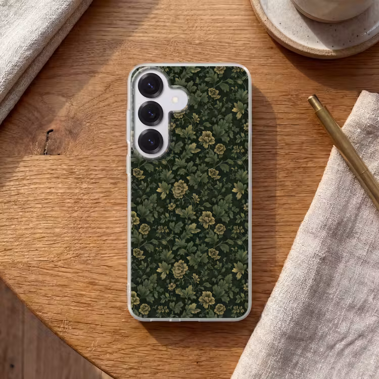 Donker - Groen - Goud - Botanisch Telefoonhoesje Samsung Galaxy S26 klein 975 -sfeer1