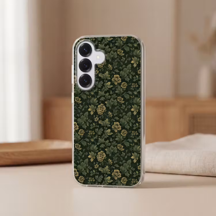 Donker - Groen - Goud - Botanisch Telefoonhoesje Samsung Galaxy S26 klein 975 -sfeer2