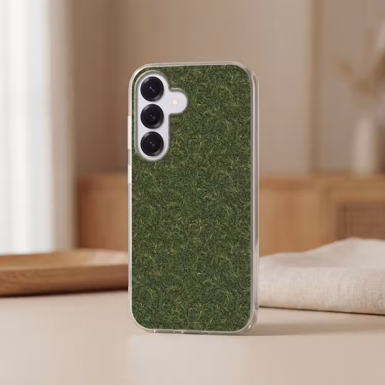 Donker - Groen - Krullend - Botanisch Telefoonhoesje Samsung Galaxy S26 klein 975 -sfeer2