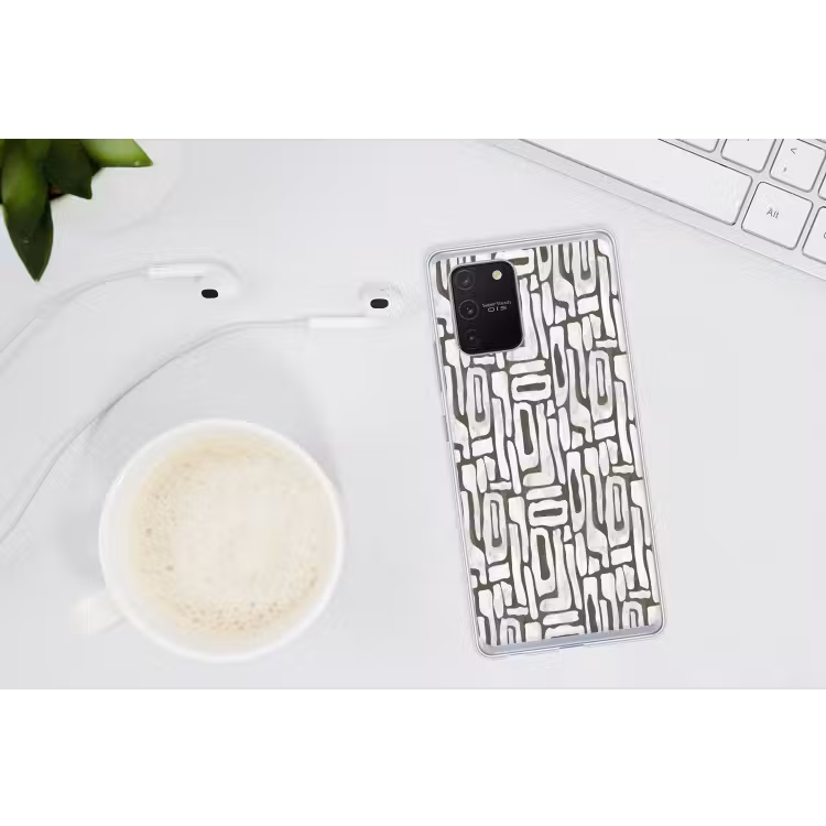 Donker - Wit - Abstract Telefoonhoesje Samsung Galaxy S10 Lite klein 364 -oordopS10Lite