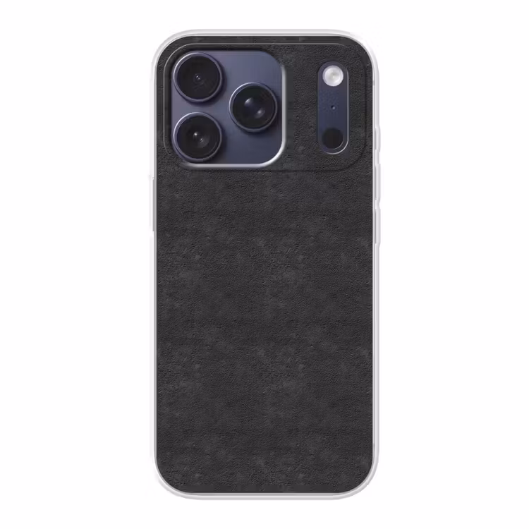 Donkergrijs - Asfaltstructuur - Ruw Telefoonhoesje iPhone 17 Pro klein 878 -3d