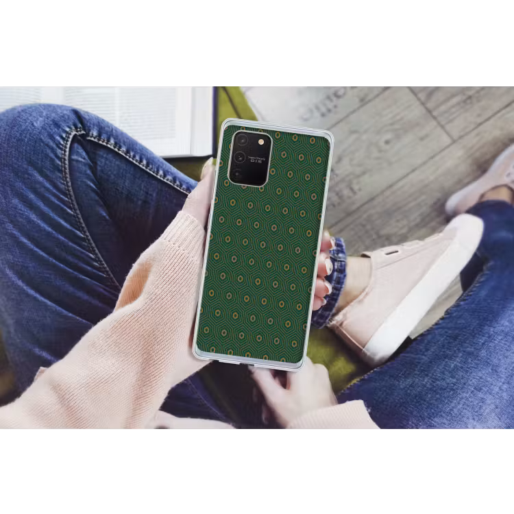 Donkergroen - Modern - Patroon - Goud Telefoonhoesje Samsung Galaxy S10 Lite klein 364 -handS10Lite