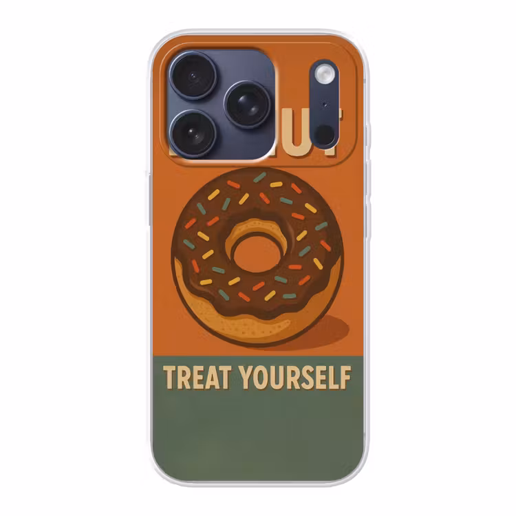 Donut - Spikkels - Kleurrijk - Quote Telefoonhoesje iPhone 17 Pro klein -3d