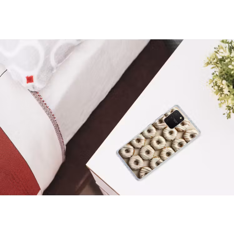 Donuts - Chocolade - Wit - Beige Telefoonhoesje Samsung Galaxy S10 Lite klein -kamerS10Lite