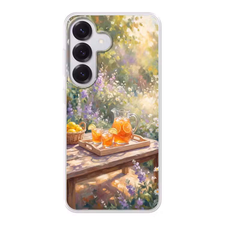Drank - Citroen - Zomer - Tuin - Geel Telefoonhoesje Samsung Galaxy S26 klein -3d