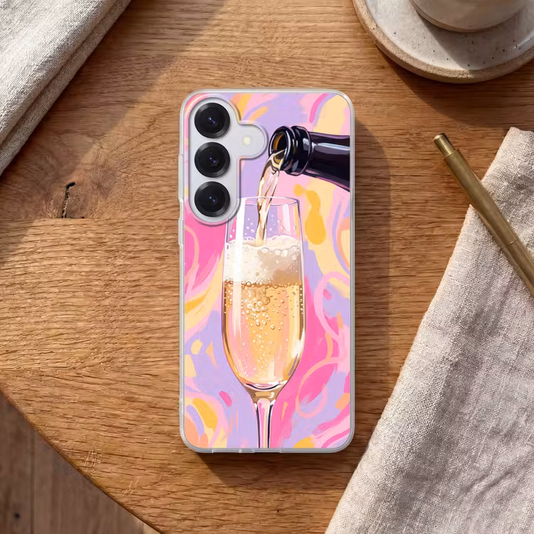 Drank - Inschenken - Feest - Abstract - Roze Telefoonhoesje Samsung Galaxy S26 klein -sfeer1