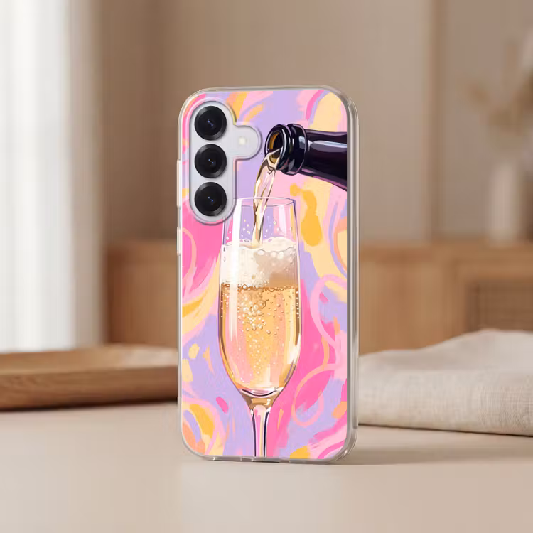 Drank - Inschenken - Feest - Abstract - Roze Telefoonhoesje Samsung Galaxy S26 klein -sfeer2